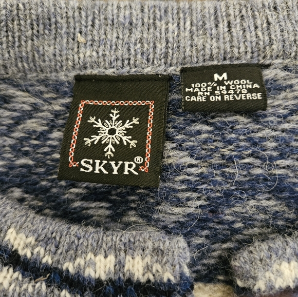 Skyr Fair Isle 100% wool cardigan size medium - Picture 5 of 5